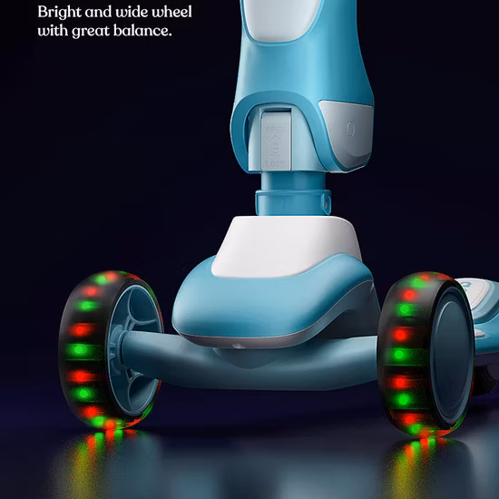 3 Wheel LED Light Kick Scooter Foldable 2 in 1 Adjustable Children Baby Scooter with Seat for Kids
