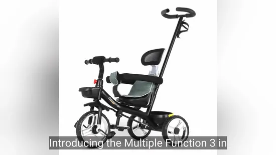Multiple Function 3 in 1 Kids Tricycle with Parents Handlebar and Guardrail 