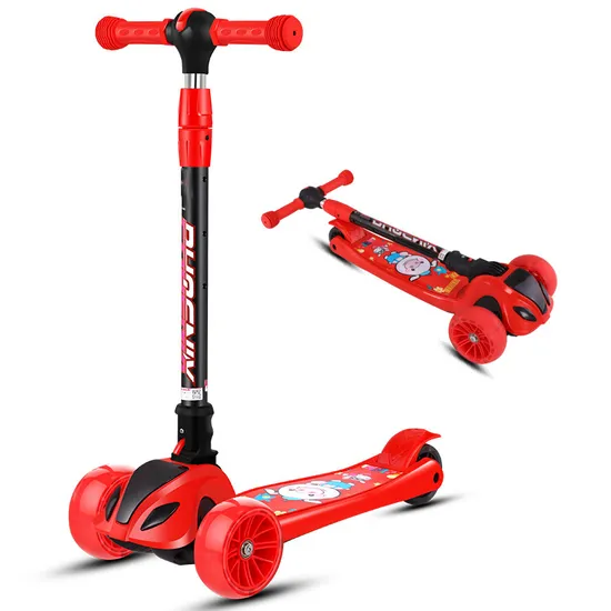 Rett Brand Wholesale 3 Flashing Wheels Kids Scooter Foldable Adjustable Height Children Kick Scooter