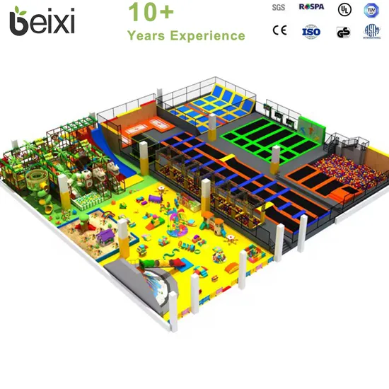 Big Kids Indoor Trampoline Park Bed Places Court Arena for Sale 
