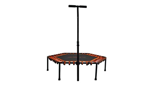 Funjump Indoor Mini Foldable Fitness Trampoline with Handle for Kids Adults 